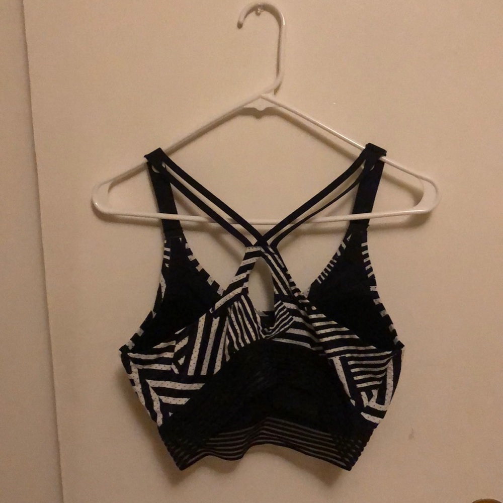 Striped black sports bra - Picture 2 of 2